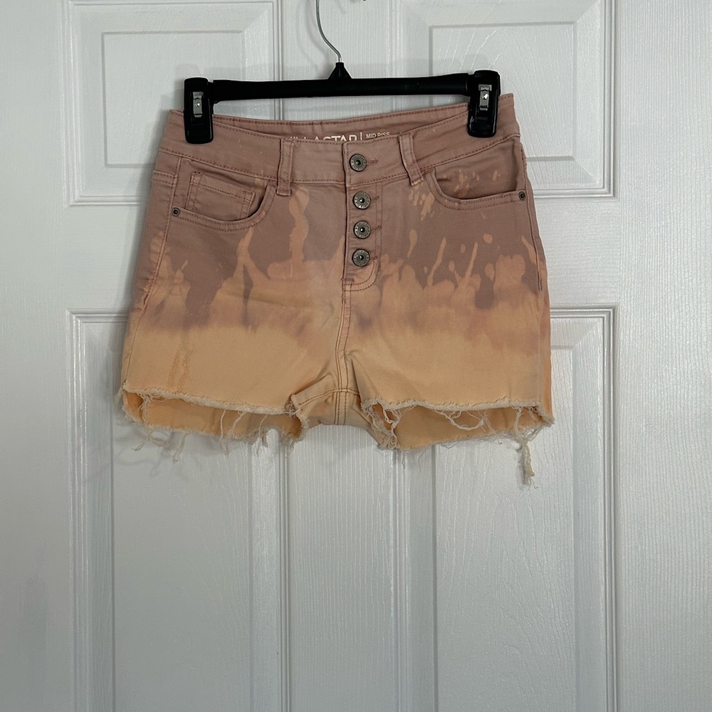 Tie Dye Flame Cut Off Shorts